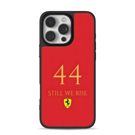 Ferrari 44 Still We Rise red iPhone 16 Pro Max Black Case