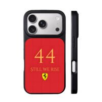 Ferrari 44 Still We Rise red iPhone 17 Pro Max Black Case