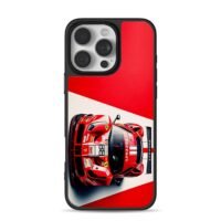 Ferrari 88 race car split red white iPhone 16 Pro Max Black Case