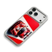 Ferrari 88 race car split red white iPhone 17 Pro Max Electroplated Silver Case2
