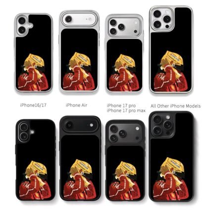 Ferrari F1 driver helmet art Chris Brown Phone Case Black Electroplated Silver For Iphone 11 To 17