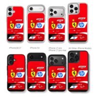 Ferrari F1 Leclerc livery Chris Brown Phone Case Black Electroplated Silver For Iphone 11 To 17