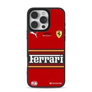 Ferrari F1 Puma Santander iPhone 16 Pro Max Black Case