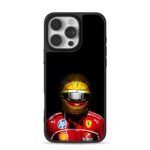 Ferrari F1 racer yellow helmet iPhone 16 Pro Max Black Case