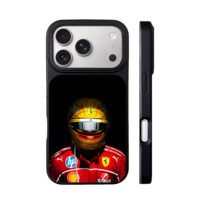Ferrari F1 racer yellow helmet iPhone 17 Pro Max Black Case