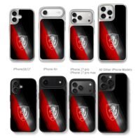 Ferrari horse logo red black Chris Brown Phone Case Black Electroplated Silver For Iphone 11 To 17