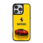 Ferrari red sports car yellow iPhone 16 Pro Max Black Case