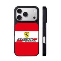 Ferrari Scuderia logo red white iPhone 17 Pro Max Black Case