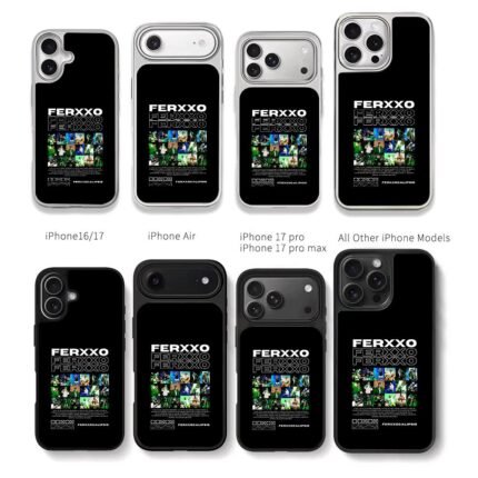 Ferxxo concert photo collage Chris Brown Phone Case Black Electroplated Silver For Iphone 11 To 17