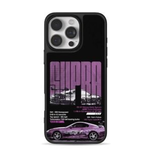 FF Toyota Supra Purple Racecar iPhone 16 Pro Max Black Case