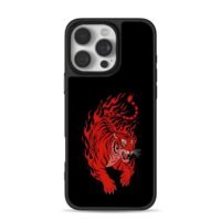 Fiery red roaring flame tiger Phone Case for iPhone 11-17 & Samsung Galaxy S24-S26