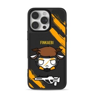 FINKAEBI cartoon rifle strokes Phone Case for iPhone 11-17 & Samsung Galaxy S24-S26