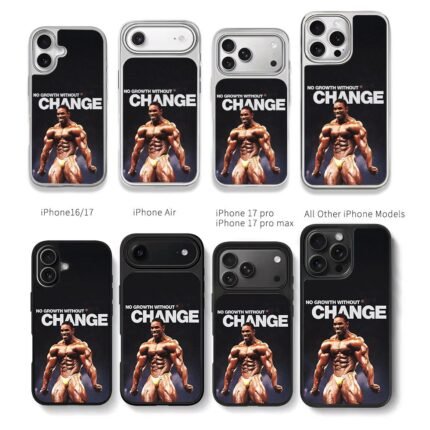 Flex Wheeler with No Growth Without Change quote Chris Brown Phone Case Black Electroplated Silver For Iphone 11 To 17