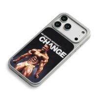 Flex Wheeler with No Growth Without Change quote iPhone 17 Pro Max Electroplated Silver Case2