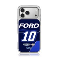 Ford 10 StewartHaas Nascar iPhone 17 Pro Max Electroplated Silver Case1