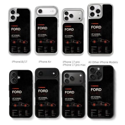 Ford GT40 1966 35th Le Mans Chris Brown Phone Case Black Electroplated Silver For Iphone 11 To 17