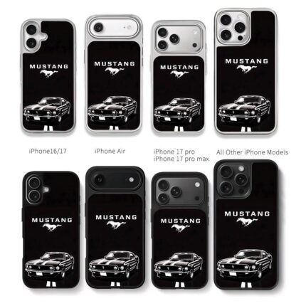 Ford Mustang classic pony car logo Chris Brown Phone Case Black Electroplated Silver For Iphone 11 To 17