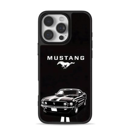 Ford Mustang classic pony car logo iPhone 16 Pro Max Black Case