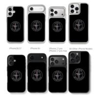 Ford Mustang horse stripe logo Chris Brown Phone Case Black Electroplated Silver For Iphone 11 To 17
