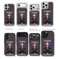 Ford Mustang pony car stripes Chris Brown Phone Case Black Electroplated Silver For Iphone 11 To 17