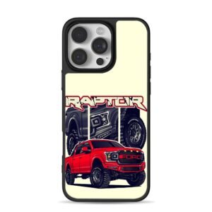 Ford Raptor red pickup truck art Phone Case for iPhone 11-17 & Samsung Galaxy S24-S26