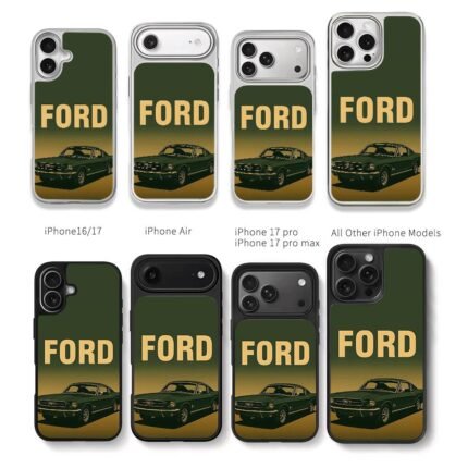 FORD vintage Mustang car Chris Brown Phone Case Black Electroplated Silver For Iphone 11 To 17