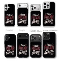 Forza Milan Per Sempre Est1899 Chris Brown Phone Case Black Electroplated Silver For Iphone 11 To 17