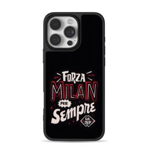 Forza Milan Per Sempre Est1899 iPhone 16 Pro Max Black Case