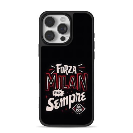 Forza Milan Per Sempre Est1899 iPhone 16 Pro Max Black Case