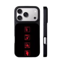 Four red Tomie anime headshots iPhone 17 Pro Max Black Case