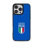 Four star Italy FIGC football badge iPhone 16 Pro Max Black Case