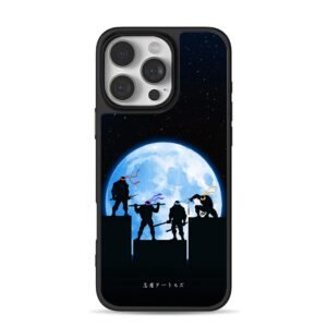 Four TMNT under full moon sky Phone Case for iPhone 11-17 & Samsung Galaxy S24-S26