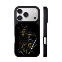 Four TMNT with their weapons iPhone 17 Pro Max Black Case