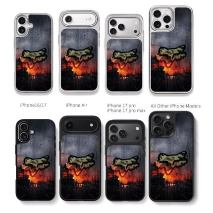 Fox Racing camo fox rainy city Chris Brown Phone Case Black Electroplated Silver For Iphone 11 To 17
