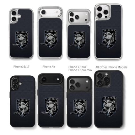 Foxhound wolf knife badge Chris Brown Phone Case Black Electroplated Silver For Iphone 11 To 17