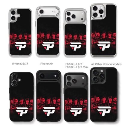 FP esports five players red black Chris Brown Phone Case Black Electroplated Silver For Iphone 11 To 17