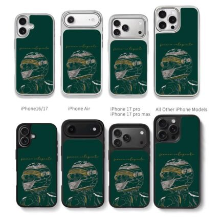 Franco Colapinto helmet sketch Chris Brown Phone Case Black Electroplated Silver For Iphone 11 To 17