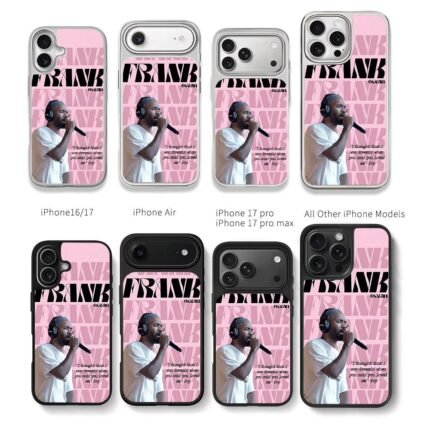 Frank Ocean pink singing Ivy art Chris Brown Phone Case Black Electroplated Silver For Iphone 11 To 17