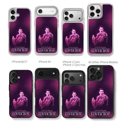 Freddie Mercury Lover Boy Art Chris Brown Phone Case Black Electroplated Silver For Iphone 11 To 17