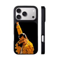 Freddie Mercury Queen live art iPhone 17 Pro Max Black Case