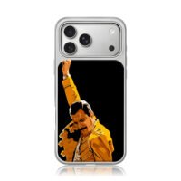 Freddie Mercury Queen live art iPhone 17 Pro Max Electroplated Silver Case1