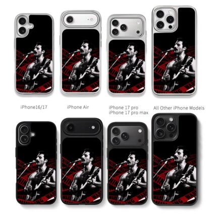 Freddie Mercury warning tape Chris Brown Phone Case Black Electroplated Silver For Iphone 11 To 17