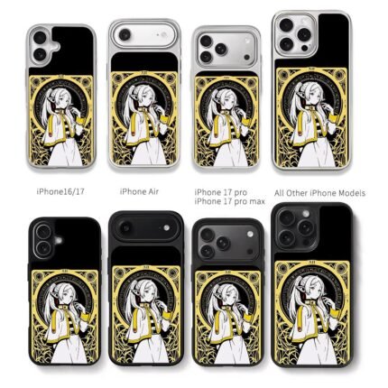Frieren anime elf tarot card Chris Brown Phone Case Black Electroplated Silver For Iphone 11 To 17