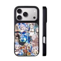 Frieren anime sticker collage iPhone 17 Pro Max Black Case
