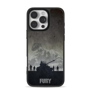 Fury WWII tank soldier poster iPhone 16 Pro Max Black Case