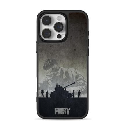 Fury WWII tank soldier poster iPhone 16 Pro Max Black Case