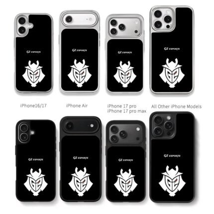 G2 Esports red eye knight logo Chris Brown Phone Case Black Electroplated Silver For Iphone 11 To 17