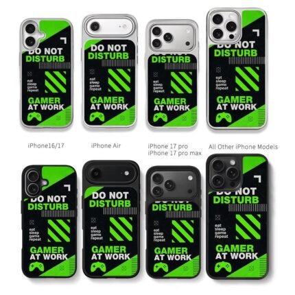 Gamer Do Not Disturb game art Chris Brown Phone Case Black Electroplated Silver For Iphone 11 To 17