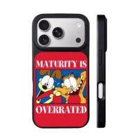Garfield Odie laugh overrated iPhone 17 Pro Max Black Case