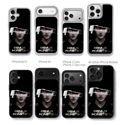 GENIUS MONSTER Keria torn portrait Chris Brown Phone Case Black Electroplated Silver For Iphone 11 To 17